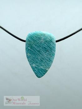 Preview: Freudentränen,  handgeschliffener Amazonit Schmuckanhänger (Var.1)